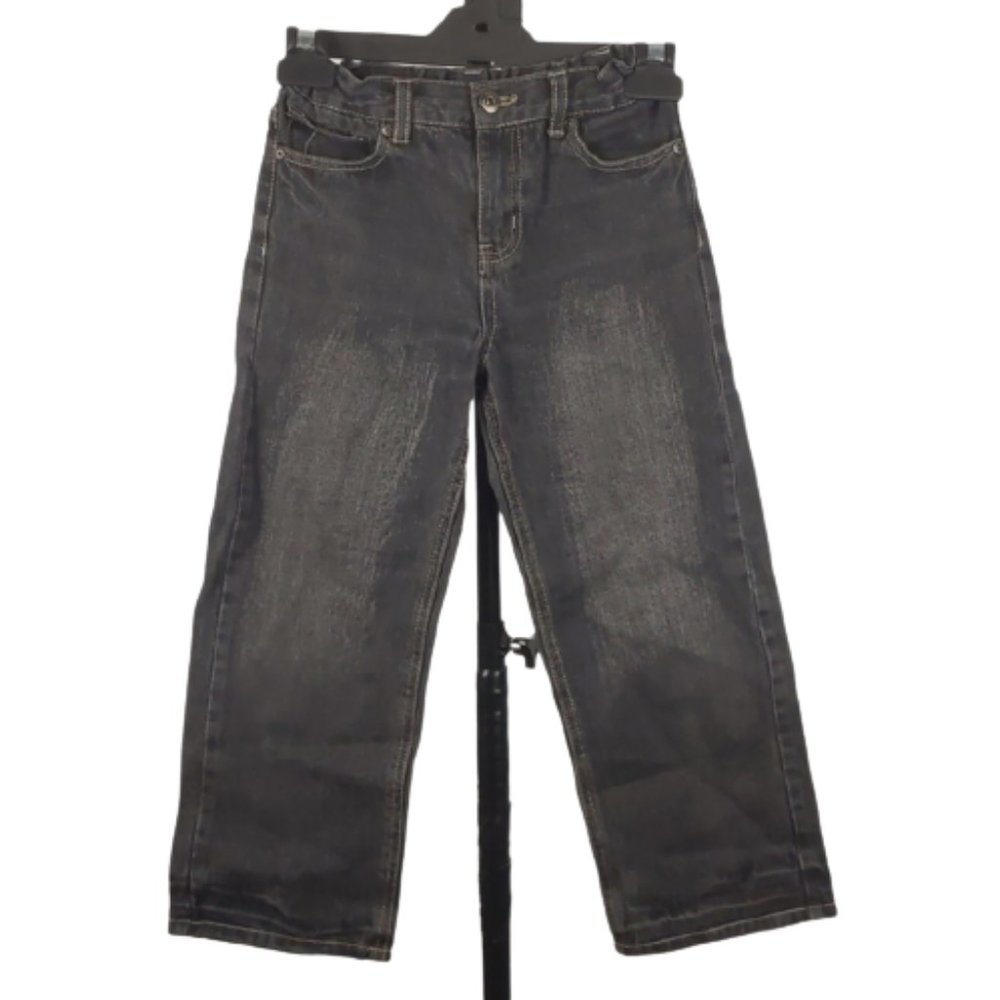 Cotton On Kids Denim Jeans Size 6-7 Black Elastic Waist Unisex - Picture 2 of 11